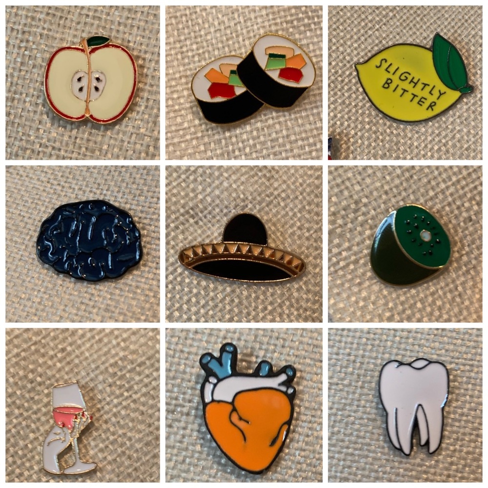 Enamel Pin Lot Of 9! New!